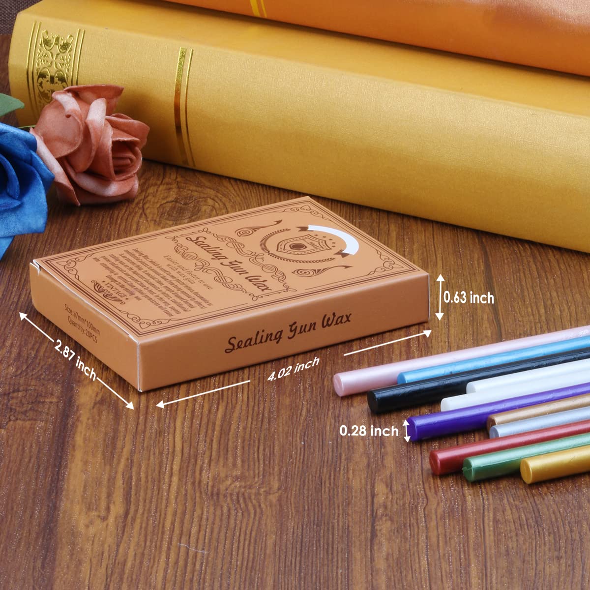 Wax Seal Kits, Wasole 20Pcs Pearl Purple Sealing Wax Sticks with 1 Pieces Glue Gun Set for Wax Seal Stamp, Great for Wedding Invitations, Birthday Cards, Envelopes, Gift Wrapping (Pearl Purple)