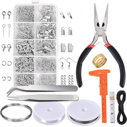 PAXCOO Jewelry Making Supplies Kit - Jewelry Repair Tool with Accessories, Pliers, Findings, and Beading Wires for Adults and Beginners