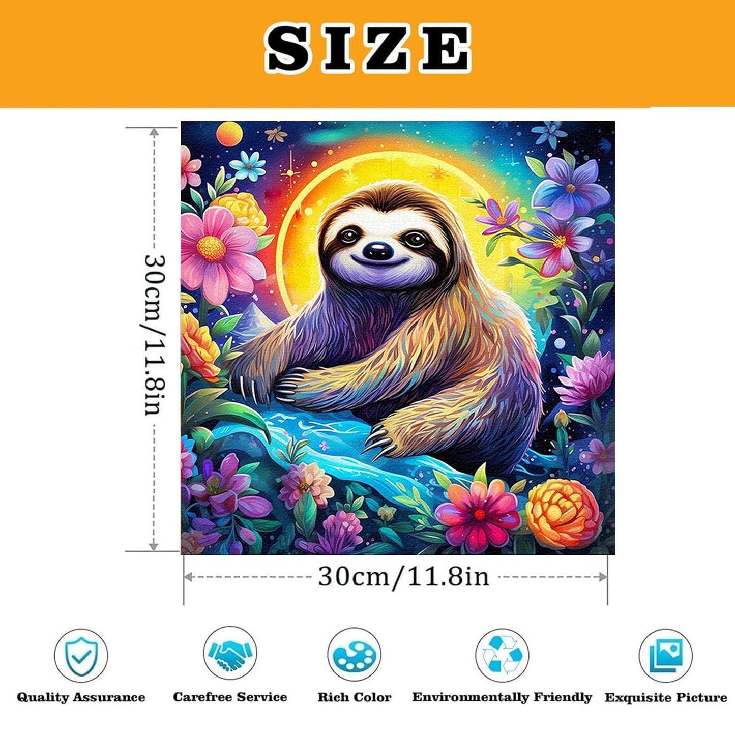 Paint by Numbers for Adults and Kids Beginner, 3 Pack Flower Sloth Painting by Number Kits On Canvas, Number Artist Paint by Number Kit DIY Acrylic Paints, Home Wall Decor Gift 12X12 inch