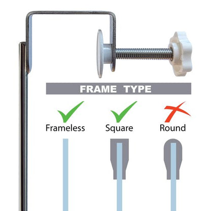 Insieme (29 x16x4.7 Inch) Towel Rack for Over Glass Shower Wall or Glass Shower Enclosure (Frameless or Frames up to 1.6" Thick). 2 Tier - Stainless Steel - No Rust