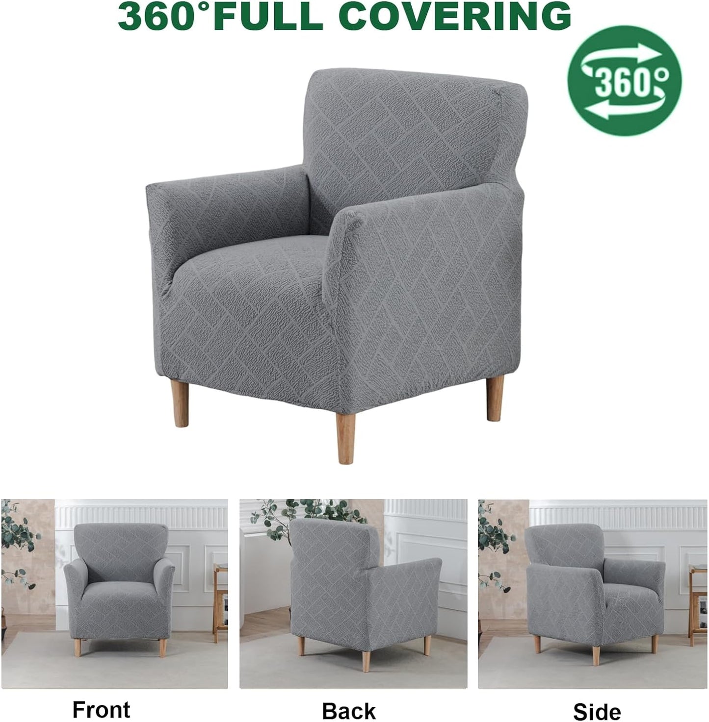 1 1PC) Armchair Covers Piece Stretch Chair Covers with Arms Accent Banquet Chair Cover Jacquard Chair Slipcovers