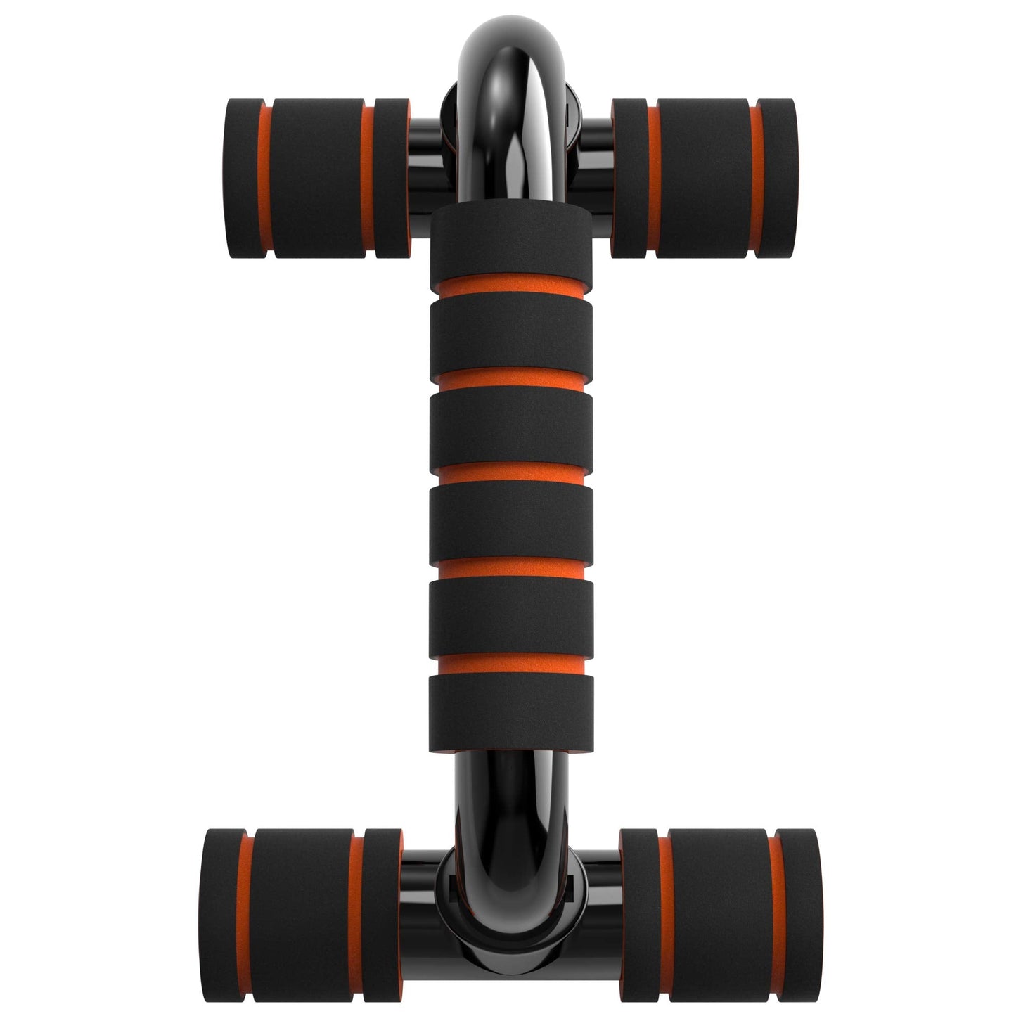 Readaeer Push Up Bars Gym Exercise Equipment Fitness 1 Pair Pushup Handles with Cushioned Foam Grip and Non-Slip Sturdy Structure Push Up Bars for Men & Women (Orange)