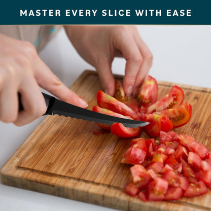 Home Hero 2 Pcs Tomato Knife with Sheath, High Carbon Stainless Steel Chopping Knife with Ergonomic Handle, Razor-Sharp