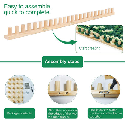 sdaeye 52" Chunky Knitting Blanket Loom – Portable, Foldable Design for DIY Beginners, Customizable Hand Knitting for Chunky Yarn Blankets, Stress Relief