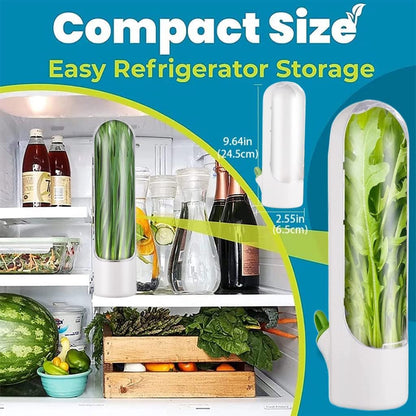 Herb Saver for Refrigerator - Fresh Herb Keeper Pod Containers, Keeps Vegetables Fresh for 2-3 Weeks
