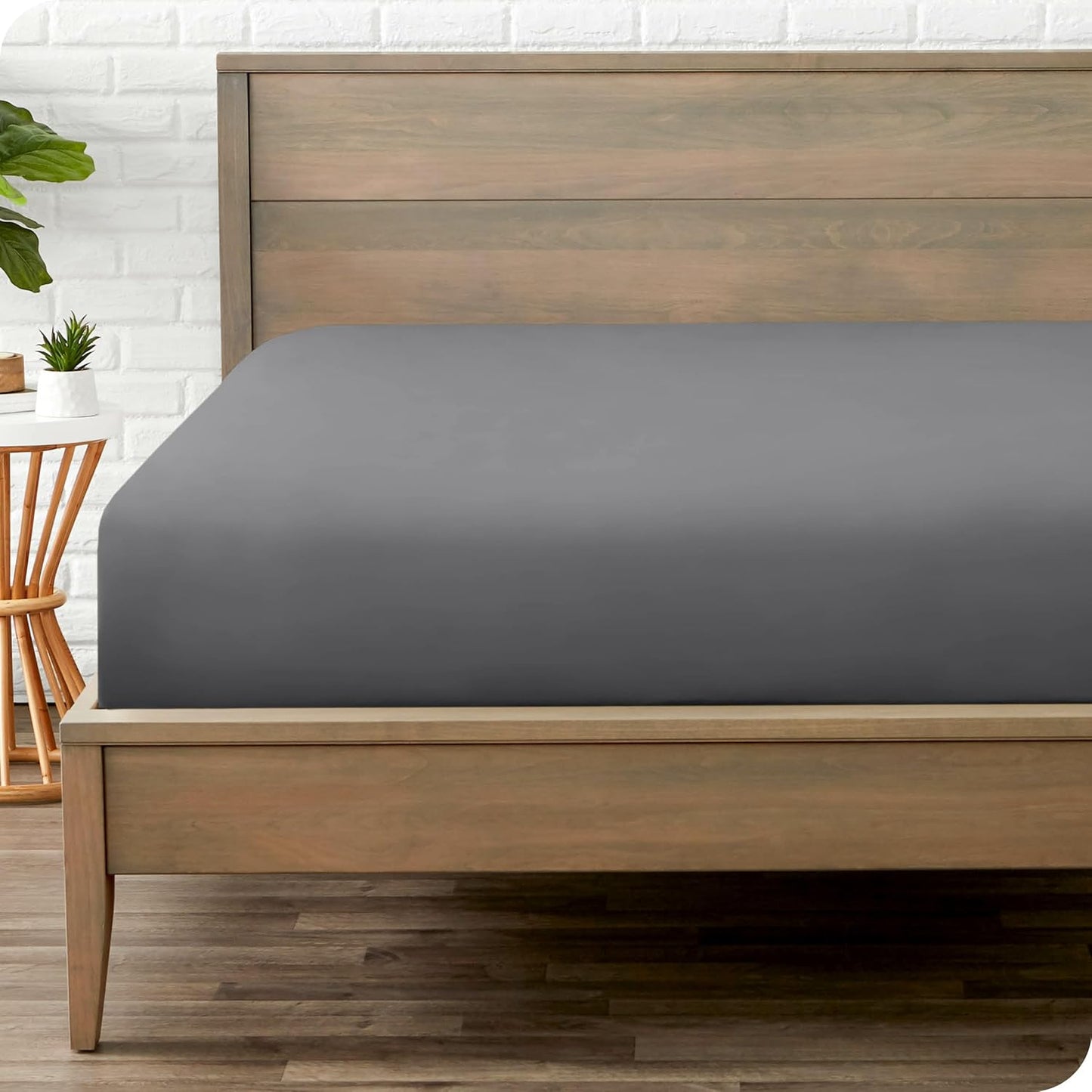 1800 Bare Home Fitted Bottom Sheet King Size - Premium Microfiber - Ultra-Soft Hotel Luxury - Deep Pocket - Durable
