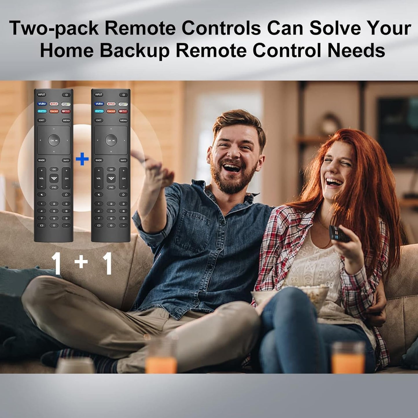 Remote for Vizio Smart TV Remote, 2-Pack Universal Replacement Control for Vizio TV Remote Compatible for VIZIO All LED LCD HD 4K UHD HDR Smart TV