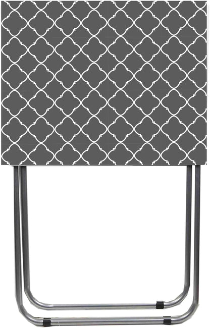 Home Basics Multi-Purpose Sturdy and Durable Decorative Bedside Laptop Snack Cocktails TV Folding Table Tray Desk