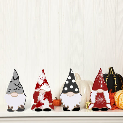 Whaline 10Pcs Tiered Tray Decor Unfinished Gnome Wooden Cutouts with Line Boy & Girl Gnome Table Wooden Signs DIY Freestanding Craft for Home Kitchen Office Classroom Decor DIY Art Craft