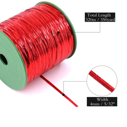 Glarks 350 Yard Red Metallic Twist Ties for Bread Candy Bag Parties Decorative Ties