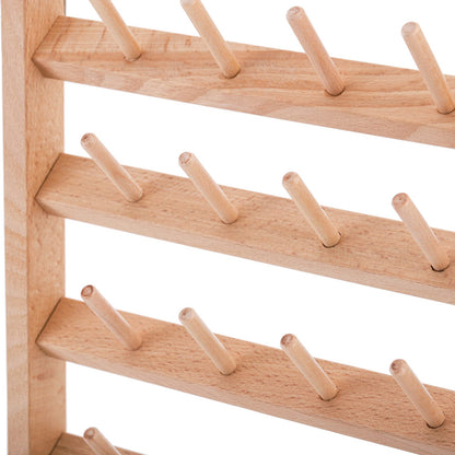 Tosnail Large 2 Pack Wooden Thread Racks, 48 Spools Wall Mount Storage Organizer for Sewing & Embroidery