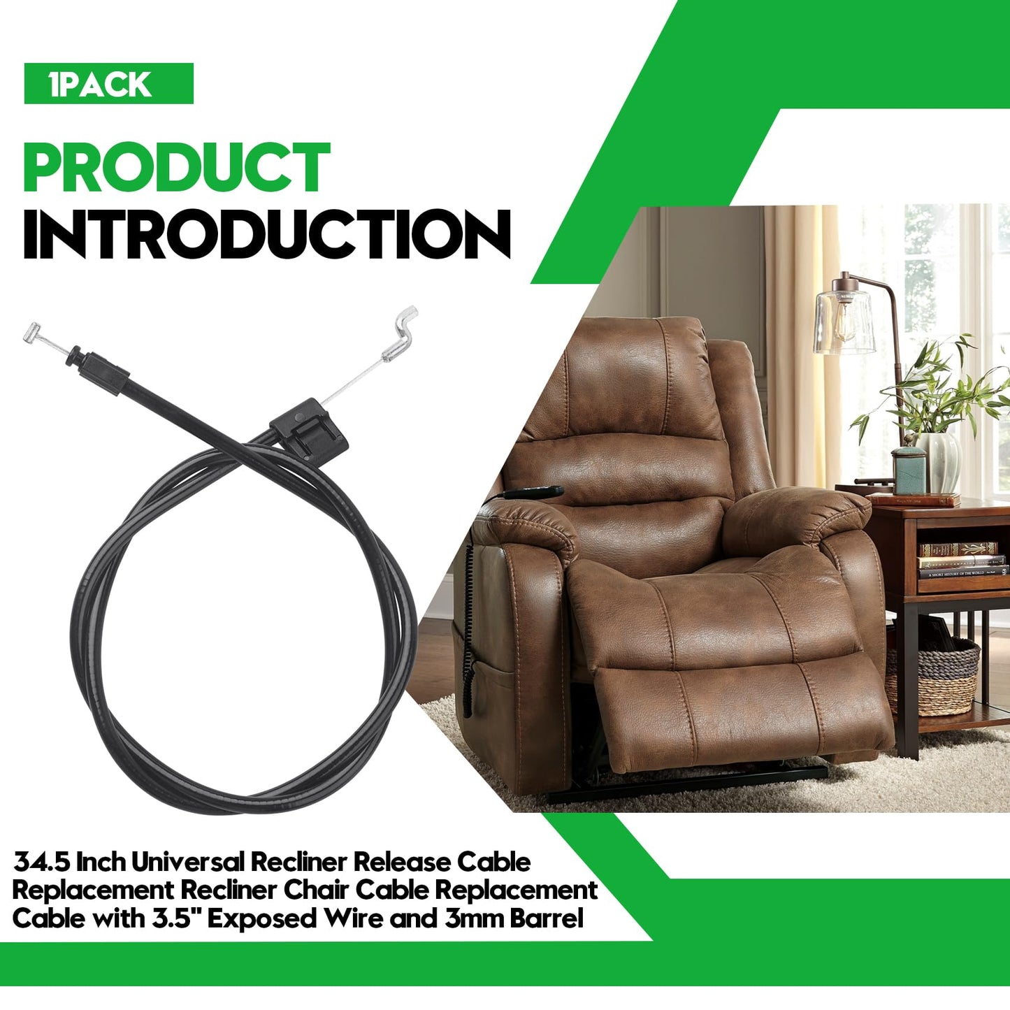 34.5 Inch Recliner Release Cable for Ashley Lazy Boy & Lane Recliner Chair