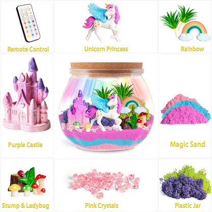 AOFEGRLT Unicorn Aquarium Kids' Craft Set - A Birthday or Holiday Gift Suitable for Girls Aged 4, 5, 6, 7, 8 to 12. A Unicorn Toy for Girls and a DIY Creative Craft Set for Children