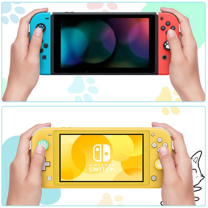Sumind 28 Pieces Replacement Cute Cat Claw Design Thumb Grip Caps Thumb Grips Analog Stick Cover Joystick Cap Soft Silicone Cover Compatible with Nintendo Switch, Switch Lite and Joy Con Controller