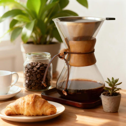 34oz Set (10 Cup/34 oz) Pour Over Coffee Maker with Filter Subjectthree Glass Coffee Carafe Dripper Pourover