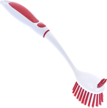 Dish Brush with Handle Vegetable Brush Double Sided Cleaning Brush Scrubber Non Scratch Scrub Brushes Kitchen Brush