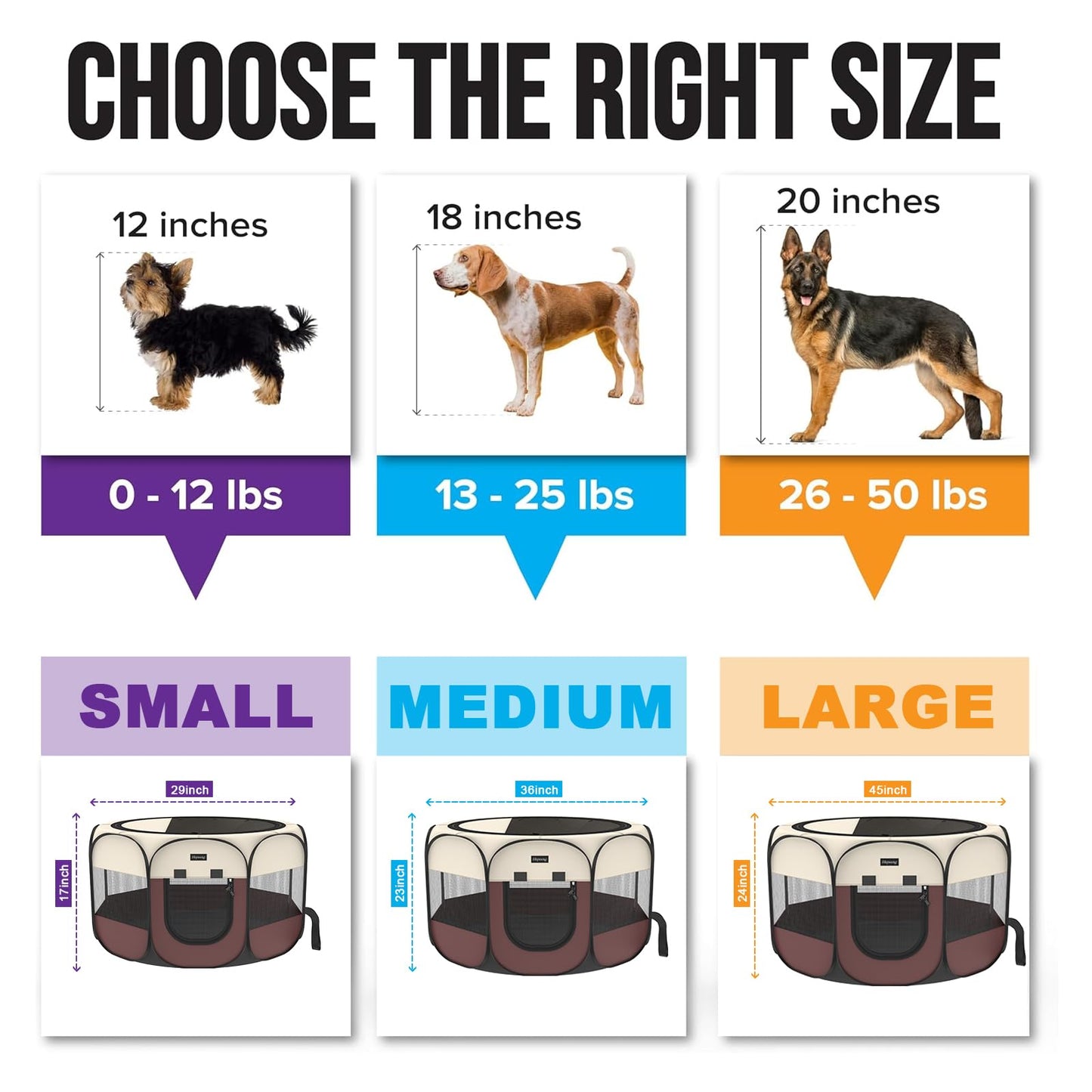 Portable Pet Playpen, 8-Panel Indoor/Outdoor Puppy Pen with Shade Cover & Travel Bag - Waterproof Dog Cat Tent Includes Collapsible Bowl