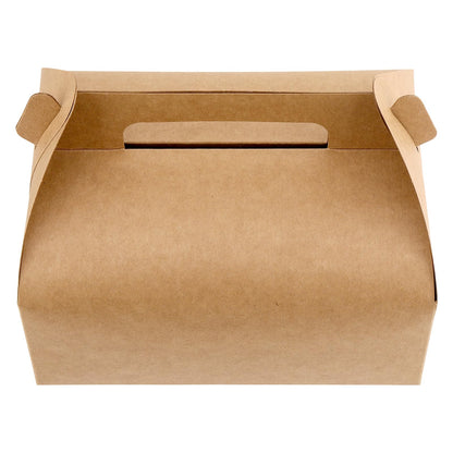 HEIHAK 50 PCS 8x6x4 Inch Large Gable Boxes Bulk, Gift Boxes with Handle, Treat Party Favor Boxes for Birthday,Wedding,Picnic and Christmas