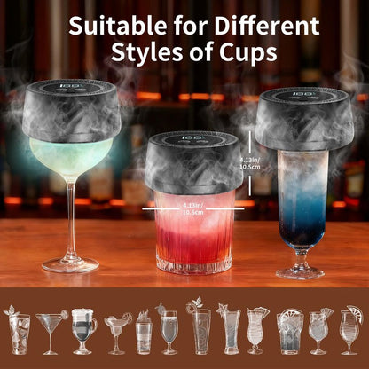 Electric Whiskey Smoker Kit, Fathers Day Mens Gifts for Men Dad Husband from Daughter Son Wife, Rechargeable Cocktail Smoker with 6 Wood Chips Built-in Lighter, Old Fashioned Bourbon Drink Smoker Kit