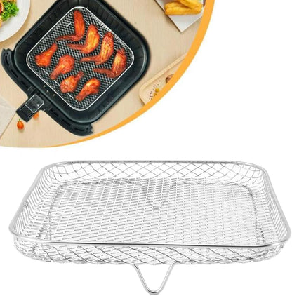 Air Fryer Rack, Three Stackable Dehydrator Racks for Instant Vortex, Nuwave, Stainless Steel Accessories for Ovens,
