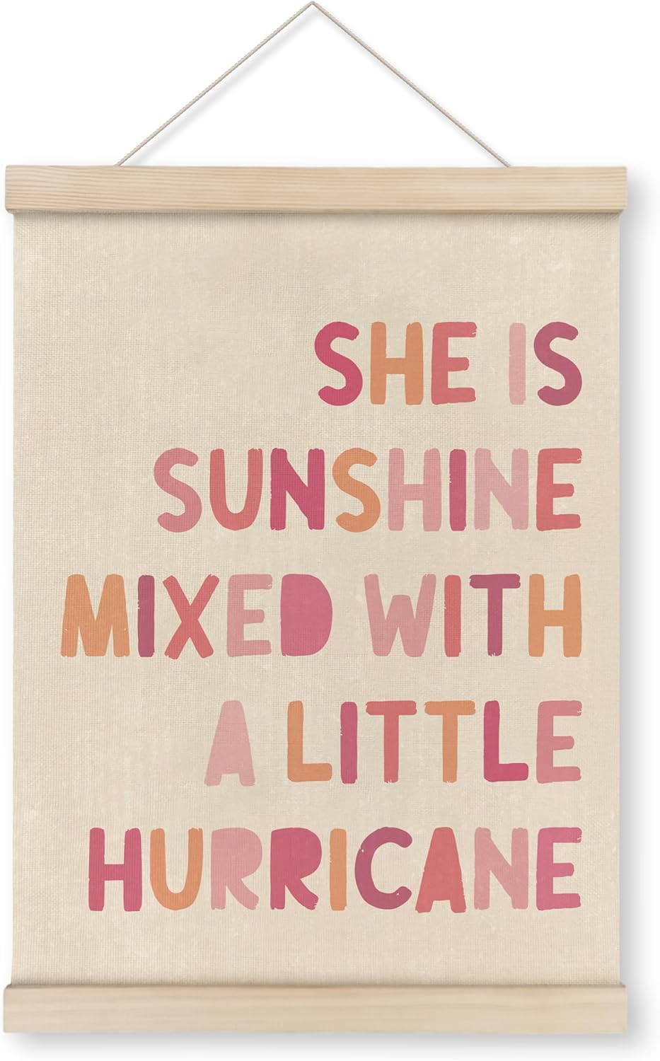 12x16 Inch HRQKO She is Sunshine Poster Hanger Frame, Pink Girls Room Wall Decor, Sunshine Nursery Posters Wall Art