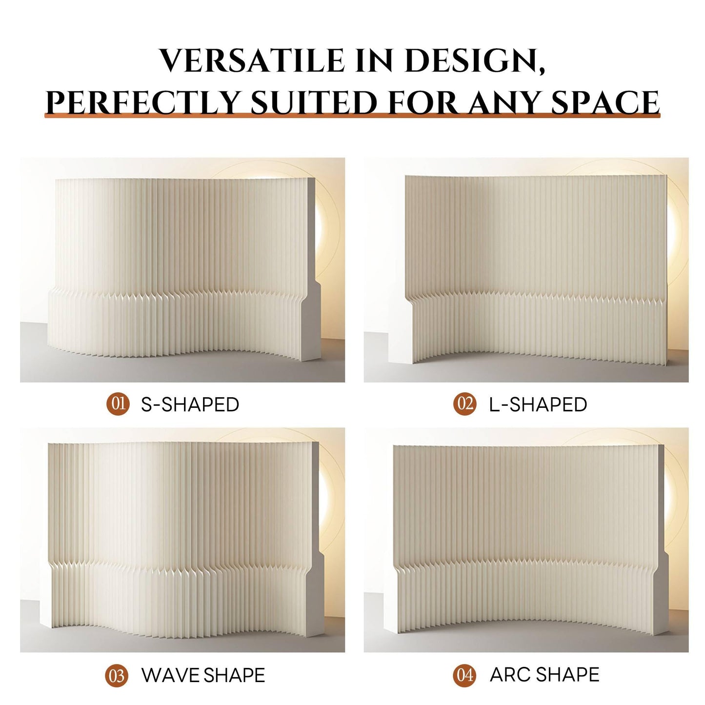 Foldable Room Divider Panel, Honeycomb Structure, Lightweight, Freestanding Privacy Screen for Office, Home, Studio, Temporary Wall Divider for Space Separation (118x10x71in)
