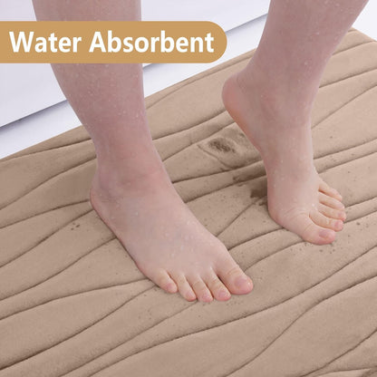 Buganda Memory Foam Bathroom Rug Mat 24x16, Extra Soft, Absorbent, Non-Slip, Machine Washable Bath Rugs for Bathroom