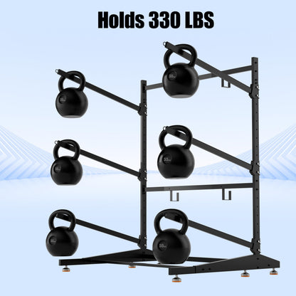 AlloyLake 3-Tier Freestanding Kayak Storage Rack, Heavy Duty Outdoor Canoe Stand for Garage & Dock, 330 lbs Capacity, Rust-Proof 304 Stainless Steel Hardware (Black)