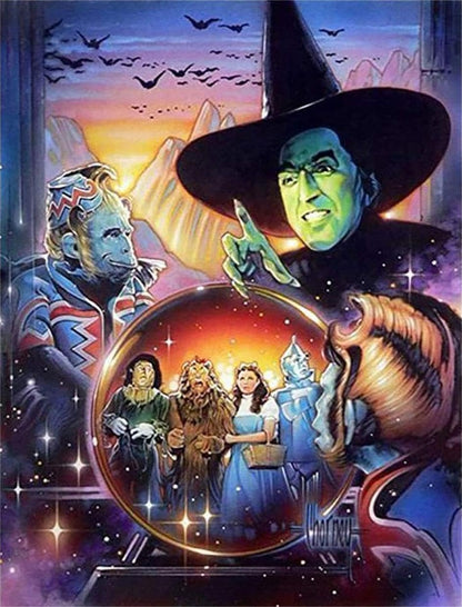 DIYPAINTING 5D Diamond Art Painting by Number Kits Wizard Movie of Oz 16X20 Painting Cross Stitch Full Drill Crystal Rhinestone Embroidery Pictures Arts Craft for Home Wall Decor