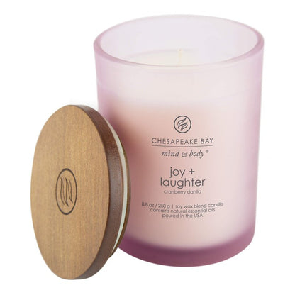 Chesapeake Bay Candle Scented Candles, Peace + Tranquility & Joy + Laughter, Medium (2-Pack)