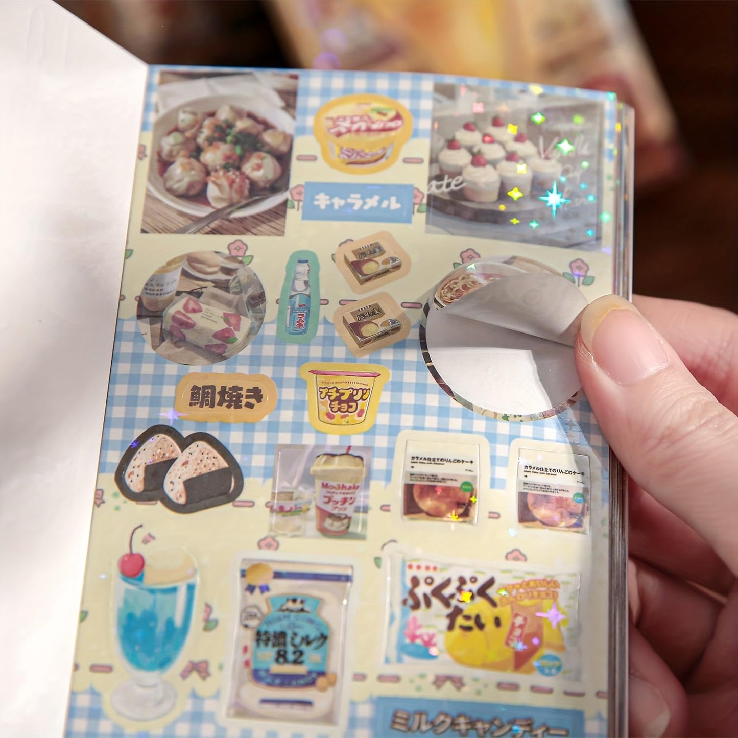Kawaii Scrapbook Sticker Book Set (2PCS), 600+ Cute Dessert & Retro Food Stickers for Journaling, Junk Journal, Planner, Aesthetic Scrapbooking Supplies for Teens & Adults (C+D)