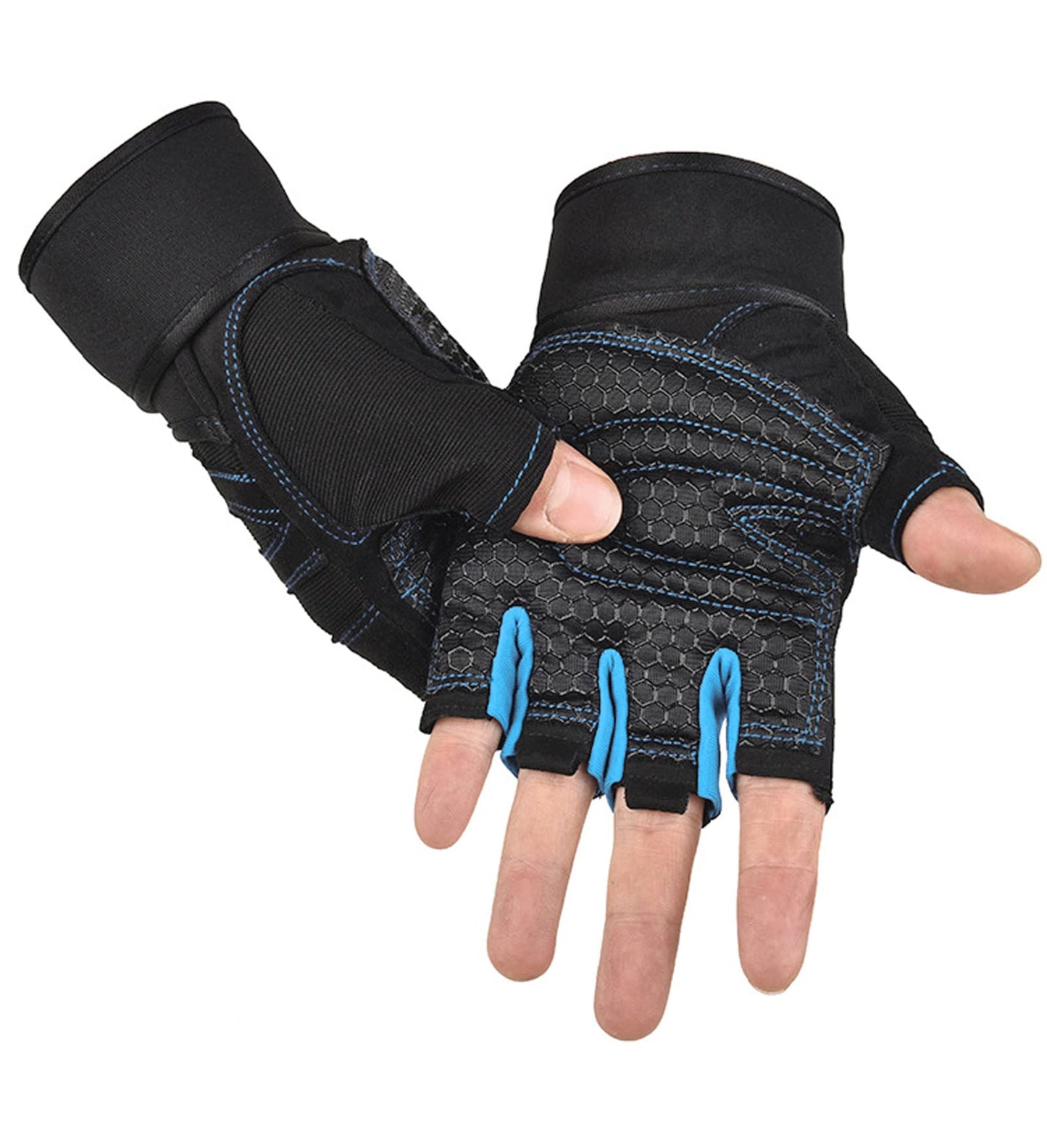 Workout Gloves, Gym Gloves for Men, Wrist Wraps Lifting Wrist Wraps Gloves for Working Out, Hand Out Gloves Fitness Gloves Full Palm Protection