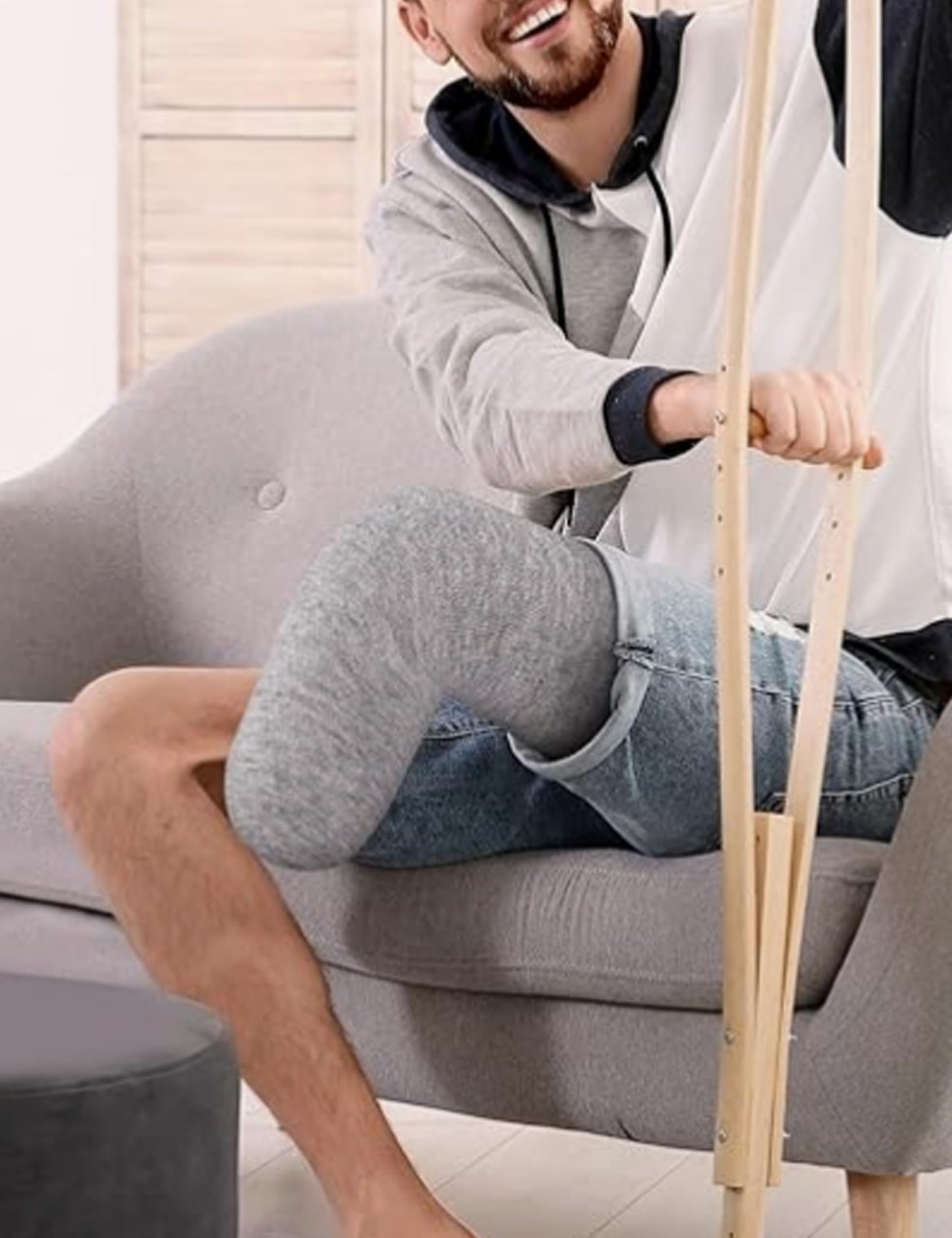 Amputee Sock Prosthetic Socks 5pcs, Soft Breathable Protective Stump Sock Elastic Thickened Cotton, Protective Stump Socks Prosthetic for Below the Knee Amputees (M)