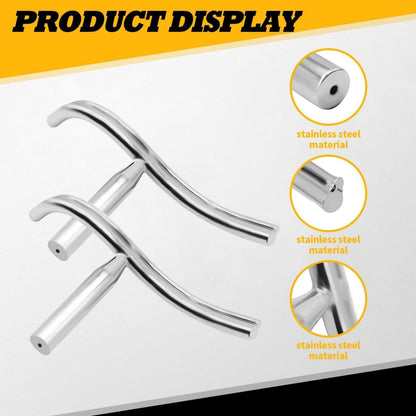 Jecoupoon 12 Inch Stainless Steel Curved Lathe Tool Rest, Shaped Wood Lathe Tool Rest for Bowl Turning, Wood Lathe Tool Holder, Wood Lathe Turning Accessories, 1 or 5/8 In Column (1")