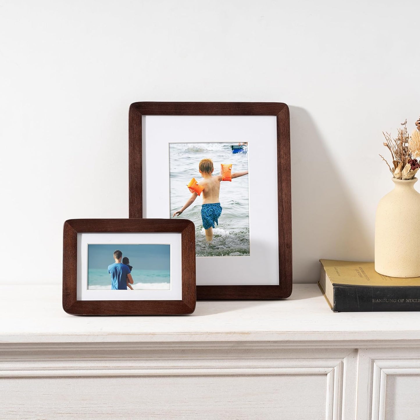 8x10 8 10 8''x10'' 5x7, 8 10 FLYJOE Picture Frame - Solid Walnut Wood x Photo Frame, Frame With Mat For Tabletop