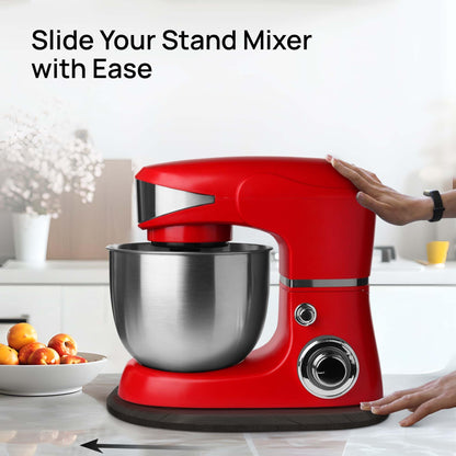 Ibyx Elegant Round Sliding Tray for Your Pressure Cooker, Air Fryer & Heavy Kitchen Appliances - Sturdy, Slides Easily from Under The Cabinet (Natural, 13”)