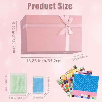 Qlonry 80Pcs Upgrade Diamond Art Storage Trays Convex Point Bottom Design Diamond Painting Trays with Lids 2-in-1 Diamond Art Accessories for DIY Gift