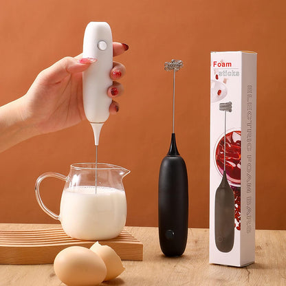 Handheld Battery Operated Milk Frother, Electric Foam Maker, Egg Beater for Coffee, Latte, Hot Chocolate, Mini Drink