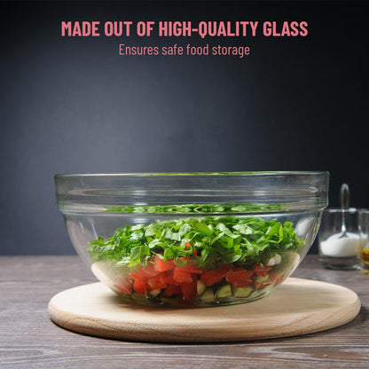 Mini Glass Prep Pinch Bowls, 3.5 inch 4 oz Clear Glass Bowls for Condiments, Set of 12 Pinch Bowls