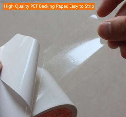 i frmmy Removable Clear Double Sided Sticky Tape- No Residue, 2 Inches x 20 Yards