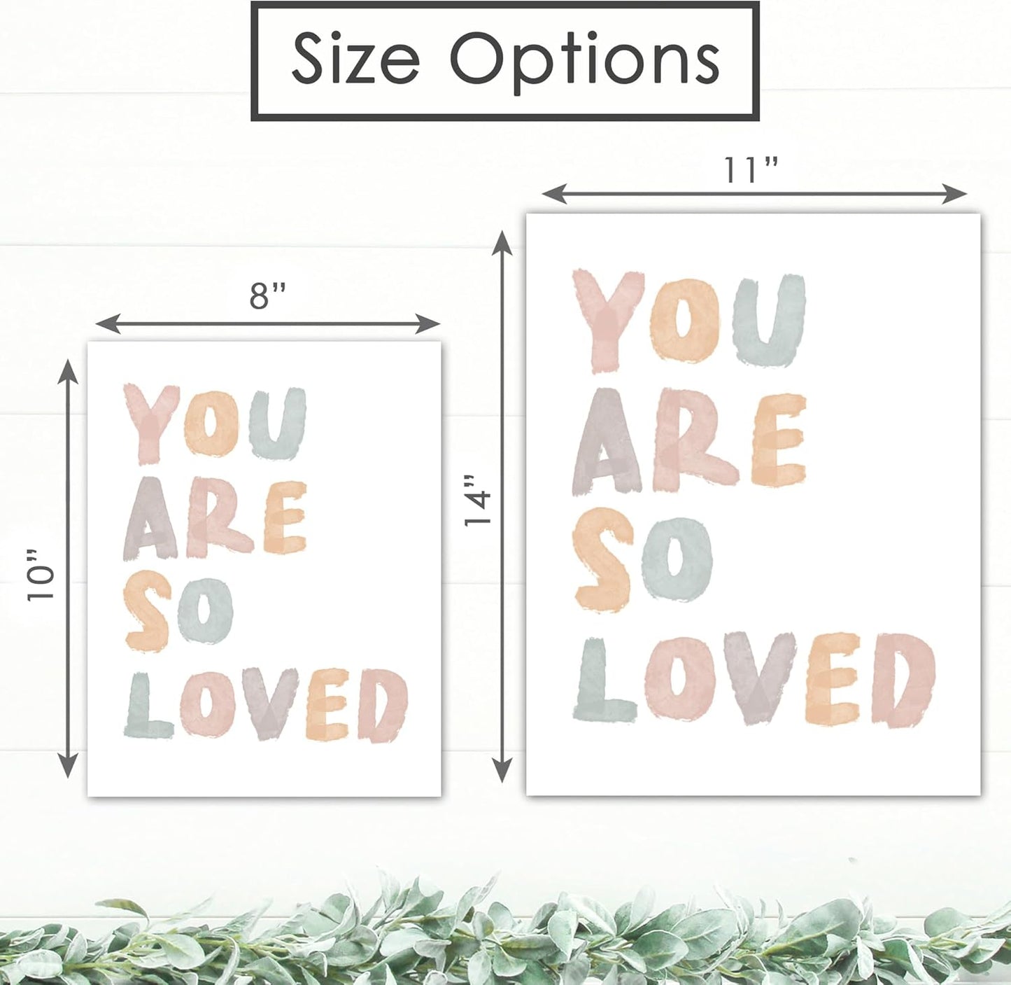 8x10 DREAM BIG PRINTABLES You Are So Loved Art Print - (Unframed) | Kids Wall Decor for Bedrooms, Classrooms