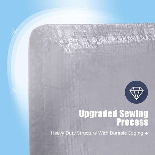 HOMESURE Large Water-Resistant Storage Bags - 8 Pack Heavy Duty with Zippers & Handles | Silver