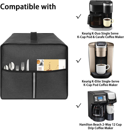 Coffee Maker Cover, Compatible with Keurig K-Duo Single Serve K-Cup Pod & Carafe Coffee Maker