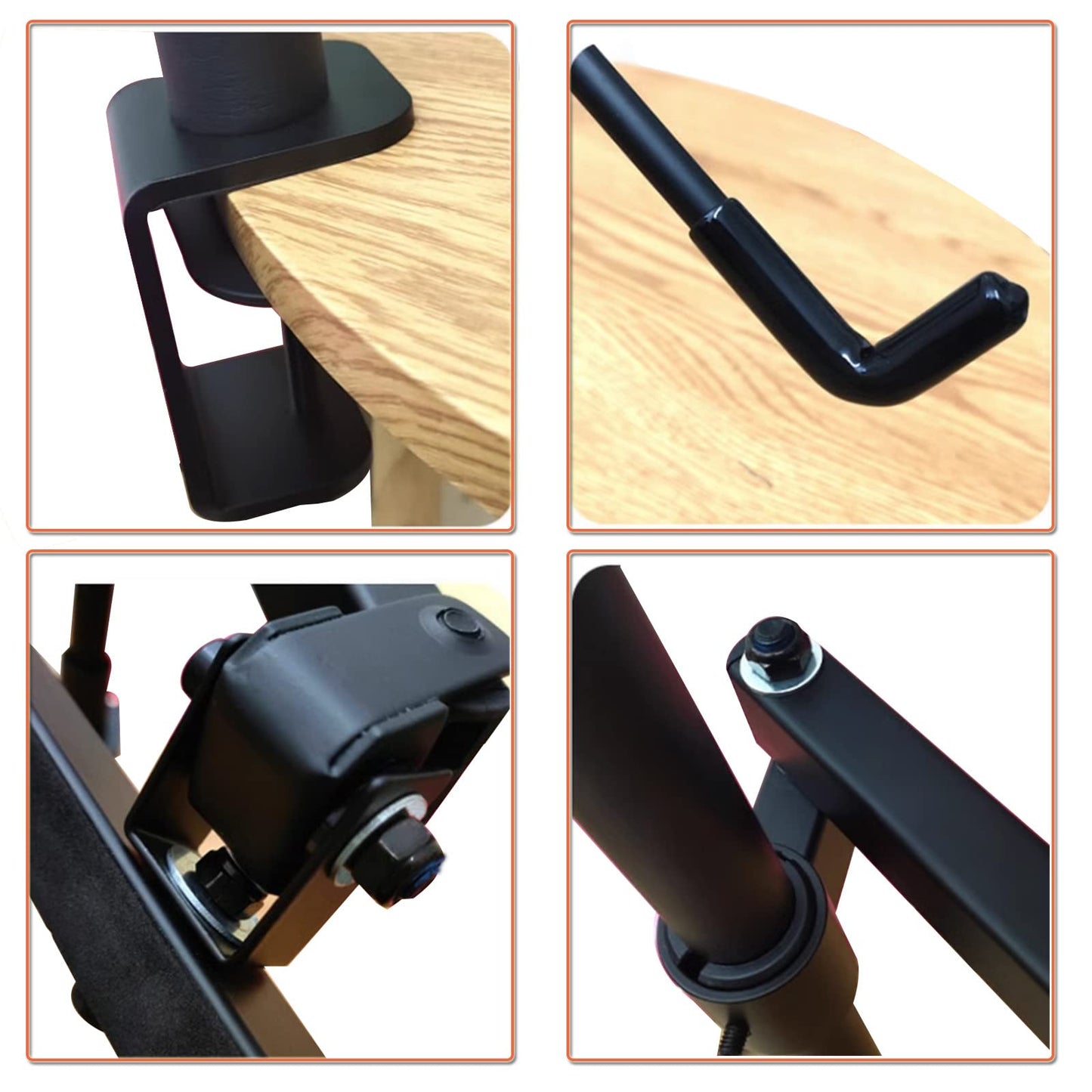 Metal Needlework Frames Stand Adjustable Rotated Embroidery Holder Hands Free Cross Stitch Scroll Frame Lap Table Clamp Embroidery Frame Stand for Needlepoint Supplies