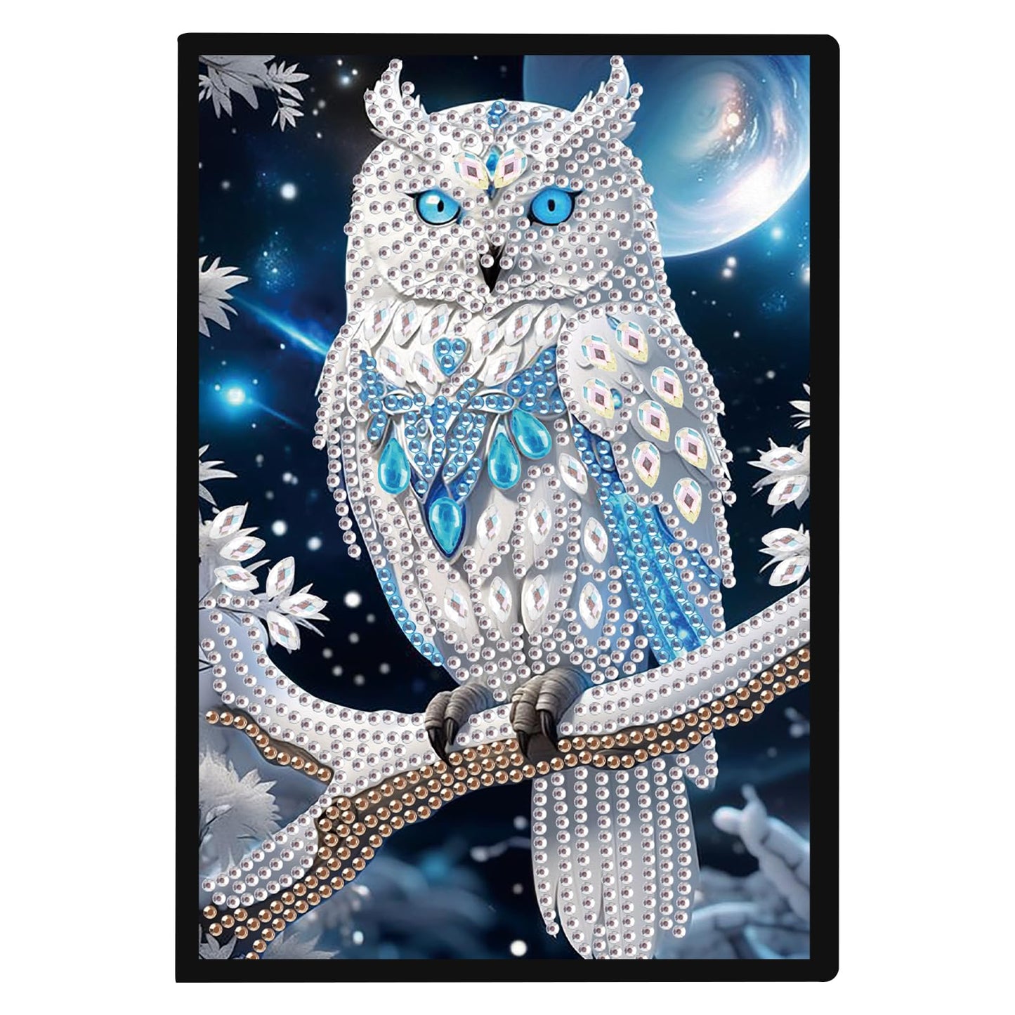 DCIDBEI Diamond Painting Owl A5 Notebook Kit for Adults - Modern Style, Multicolor, Non-Foldable