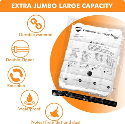 GONGSHI Vacuum Storage Bags - Space Saver Seal Bags for Clothing & Travel | 10 Medium Size