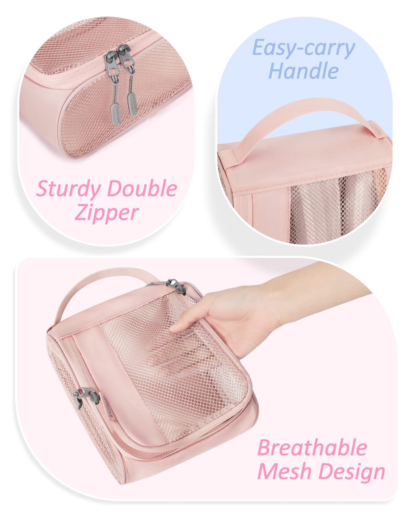 Packing Cubes for Suitcases, BAGSMART 7 Set Travel Essentials, Lightweight Luggage Suitcase Organizer Bags with Shoe Bag, Keep Shape