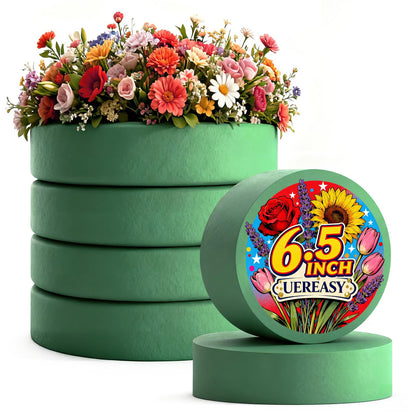 UEREASY Floral Foam Blocks for Fresh Flowers - Flower Foam, 6-Pack Foam for Flower Arrangements, Long-Lasting Water Absorbent Foam, for All Kinds of Flower Decorations(6.5")