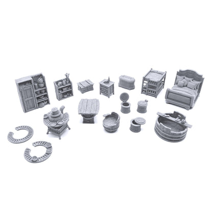 EnderToys City Furnishings by Printable Scenery, 3D Printed Tabletop RPG Scenery and Wargame Terrain 28mm Miniatures