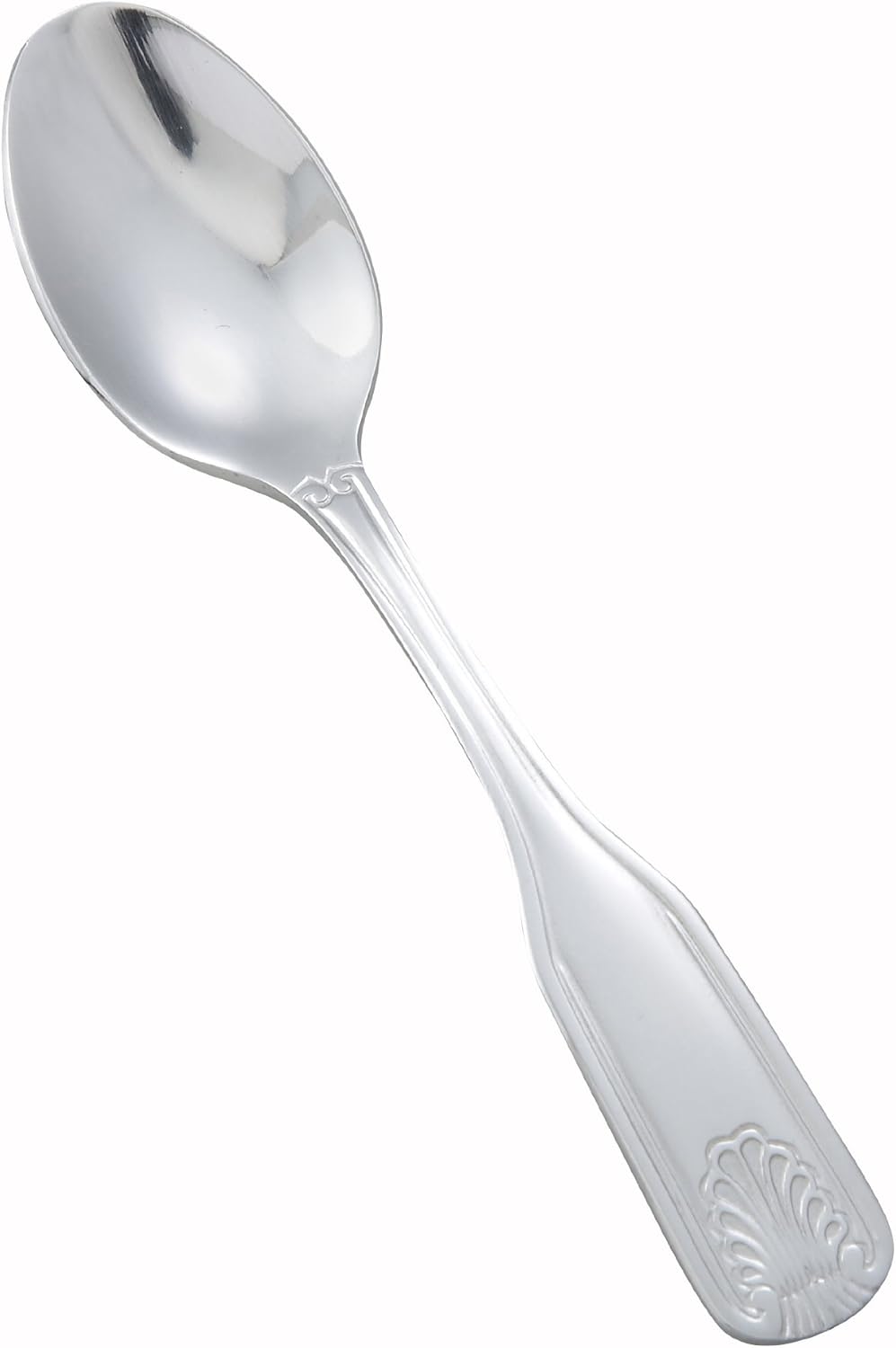 Winco 12-Piece Silver Demitasse Spoon Set, 18-0 Extra Heavy Weight Stainless Steel Toulouse